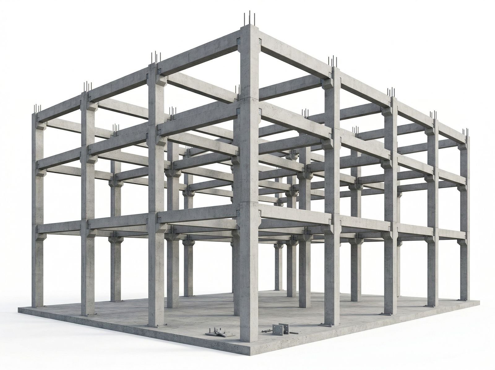 Estrutura pré-moldada em concreto com pórticos modulados