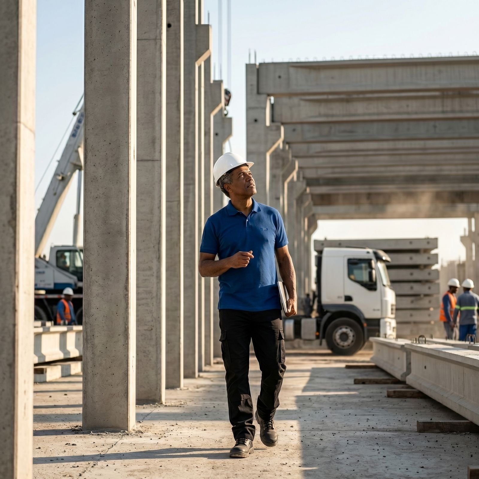 Obra em estrutura pré-moldada